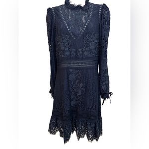 Sea New York Size 8 Navy Lace Dress